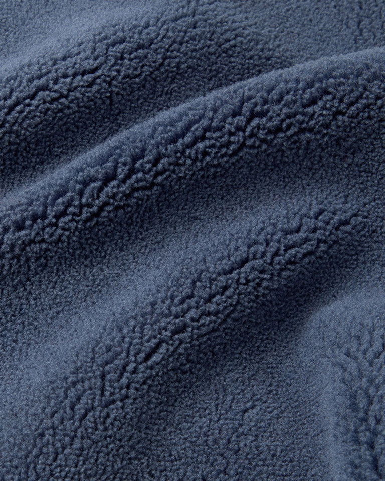 Chaleco borreguito azul Jay sostenible silueta - 3