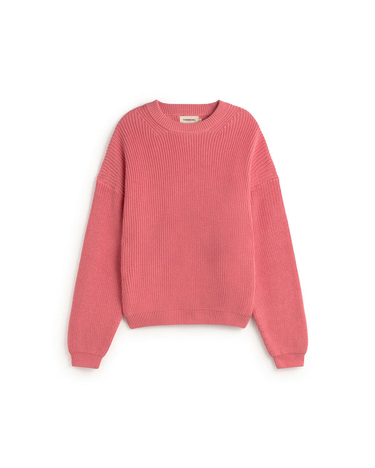 Jersey rosa algodón orgánico Carmen sostenible silueta - 1