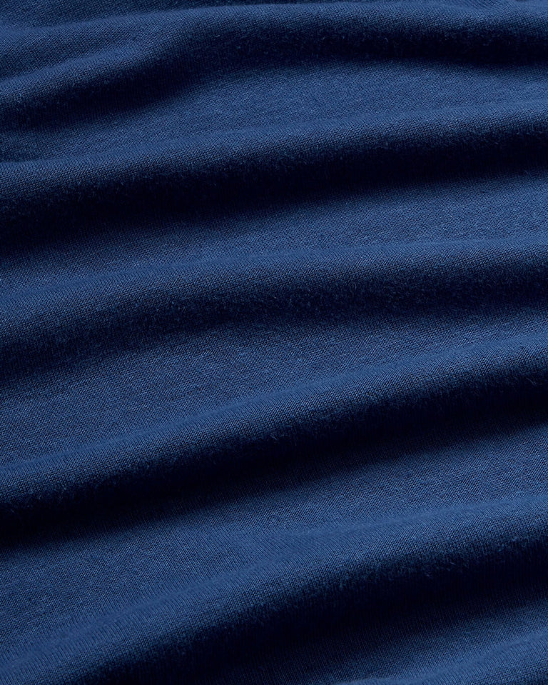 Camiseta gruesa azul oscuro hemp Aidin sostenible-silueta-2