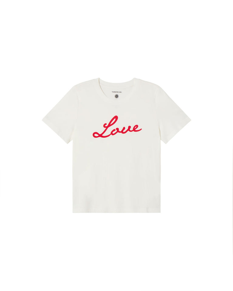 Camiseta blanca love Ida sostenible-silueta-1
