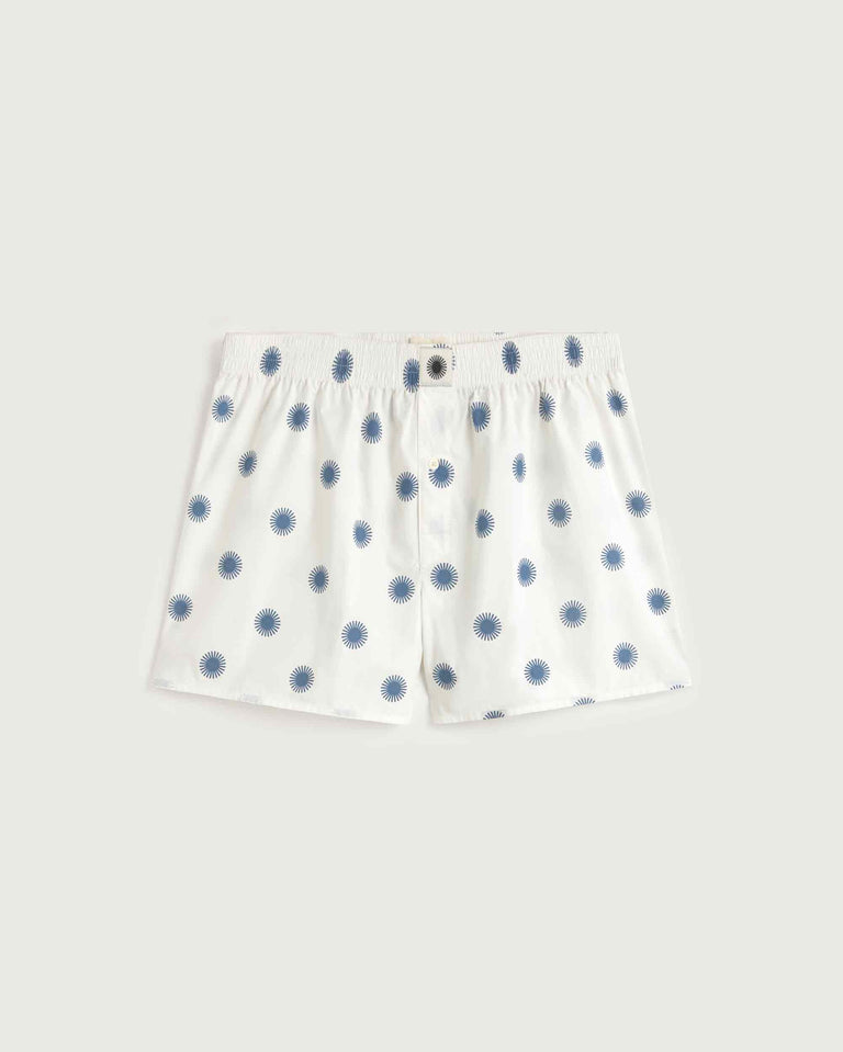Boxers blancos sol azul sostenible silueta - 1