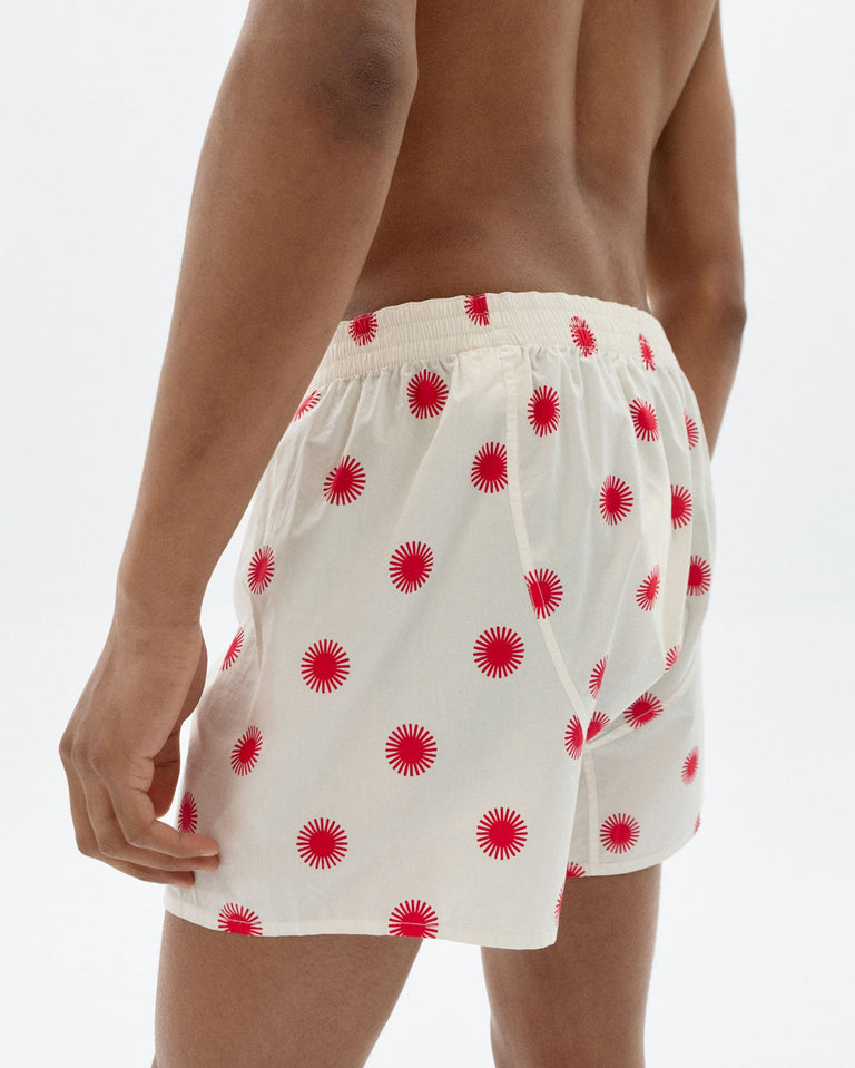 Boxers blancos sol rojo sostenible - 4