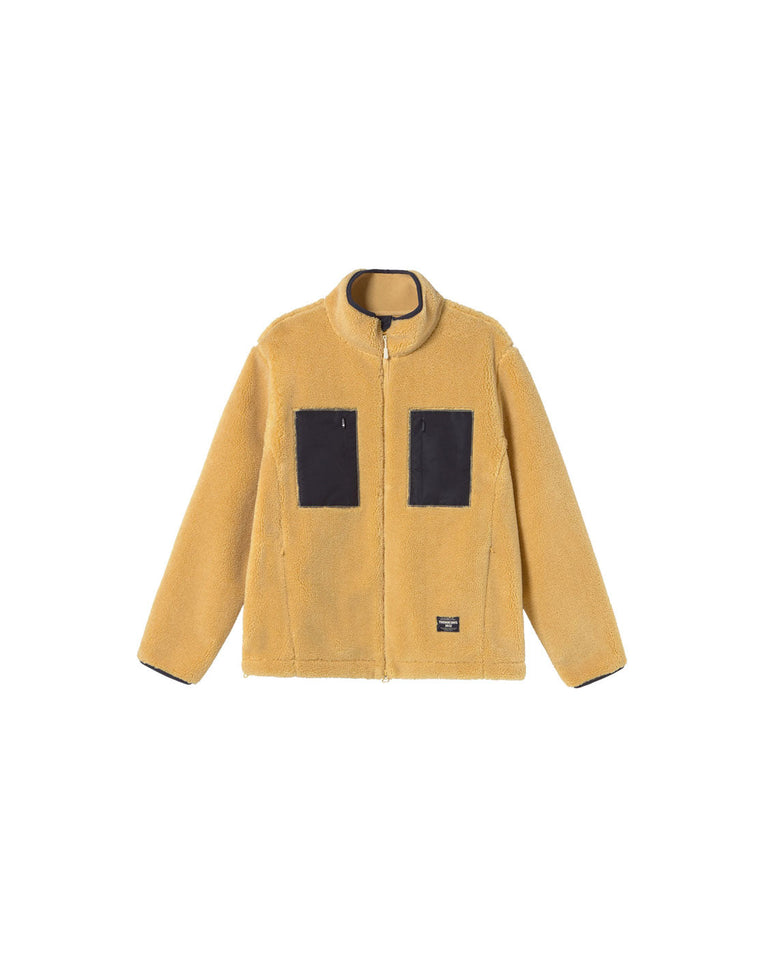 Chaqueta borreguito amarilla Marcus sostenible silueta - 1