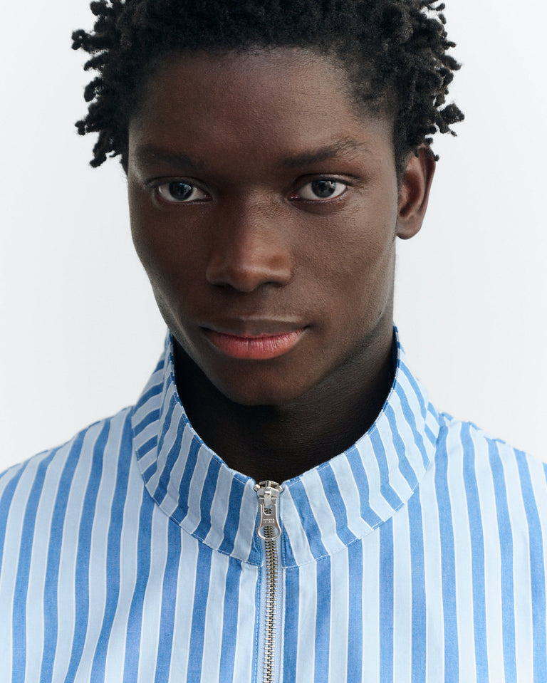 Chaqueta oversize rayas azul Reed sostenible - 3