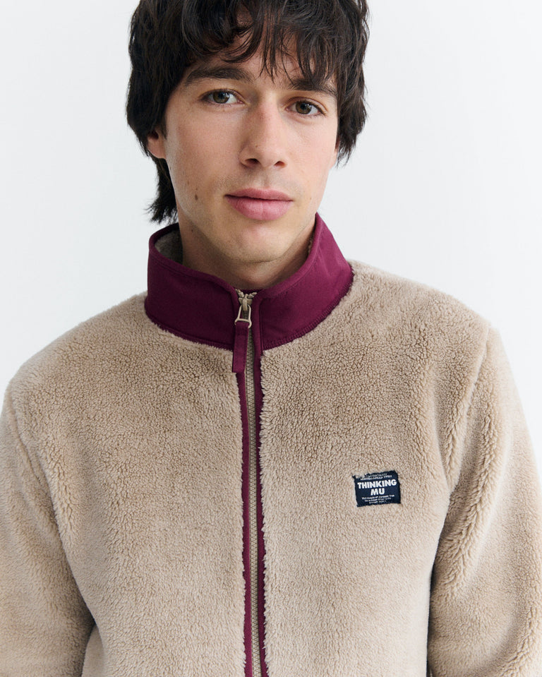 Chaqueta borreguito marrón Marcos sostenible - 3