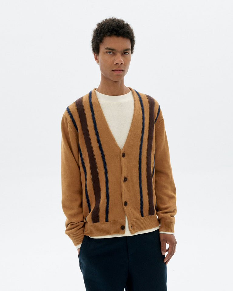 Cardigan punto marrón Creed sostenible - 1