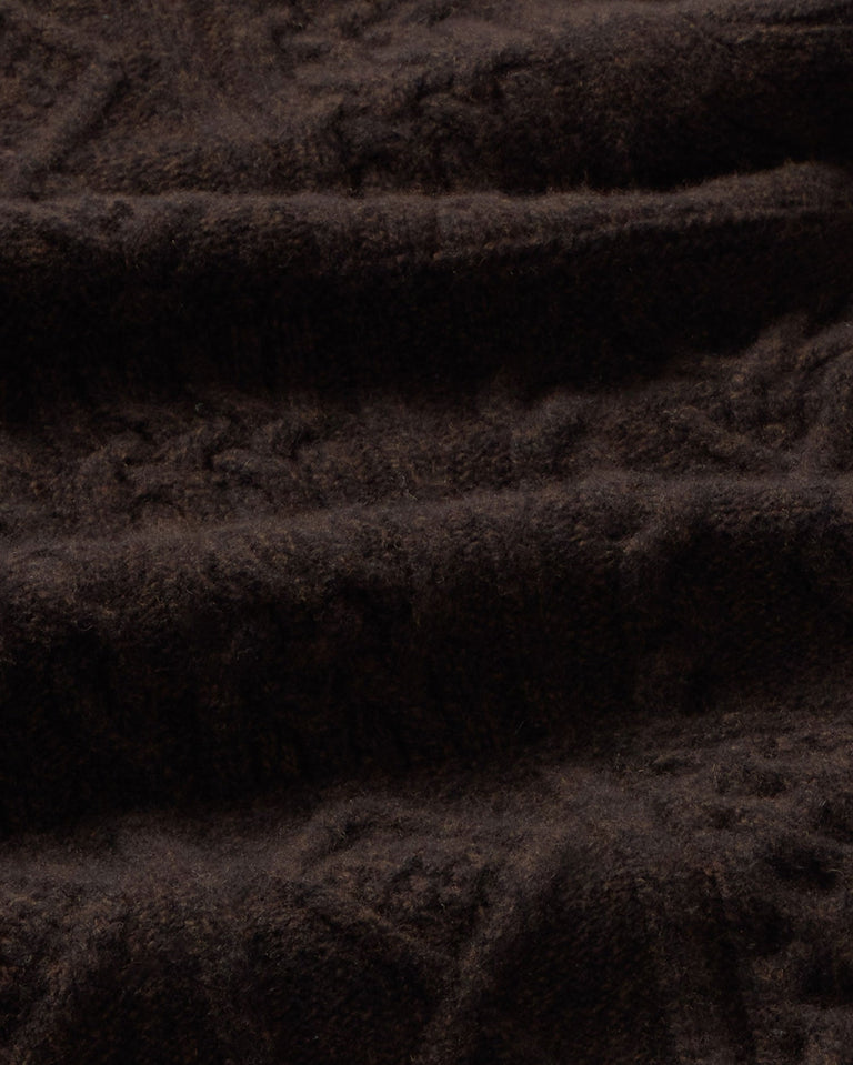 Jersey lana marrón Rasta sostenible silueta - 2