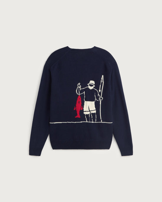 Cardigan punto algodón orgánico pescadors Creed sostenible silueta - 3