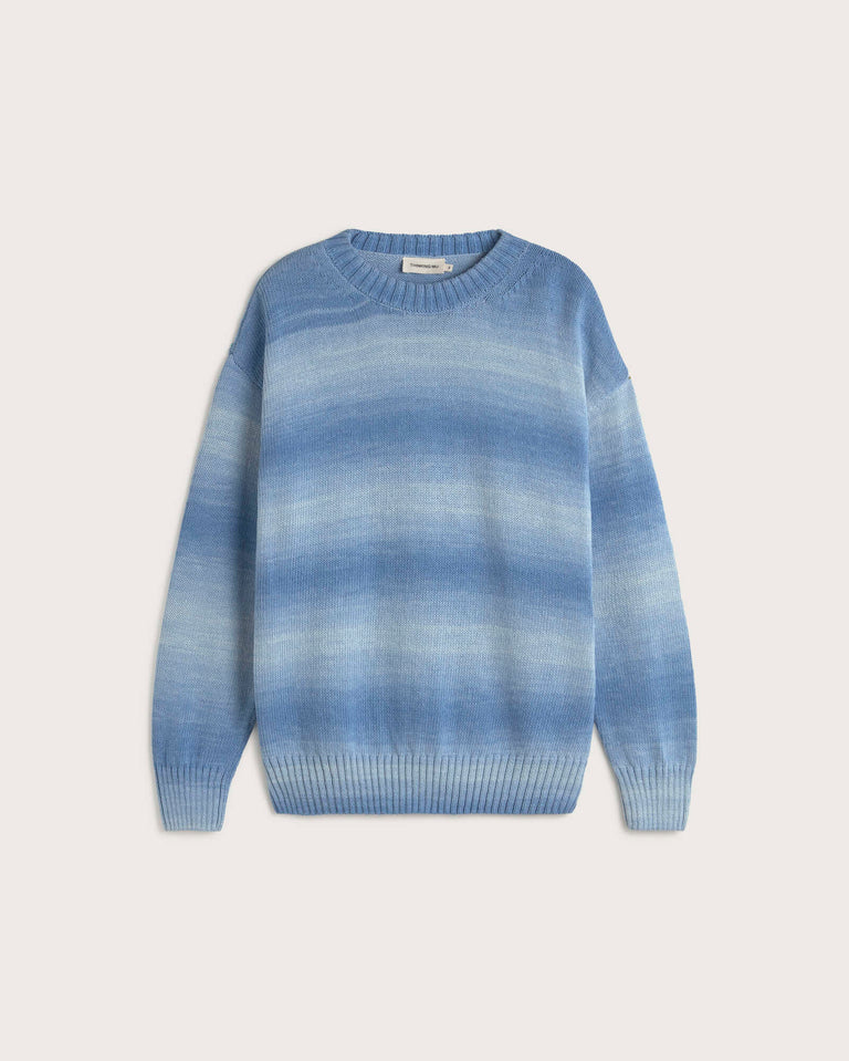 Jersey oversize azul rayas Cosmo sostenible silueta - 1