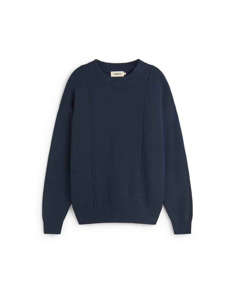 Jersey navy algodón Cole sostenible silueta - 1