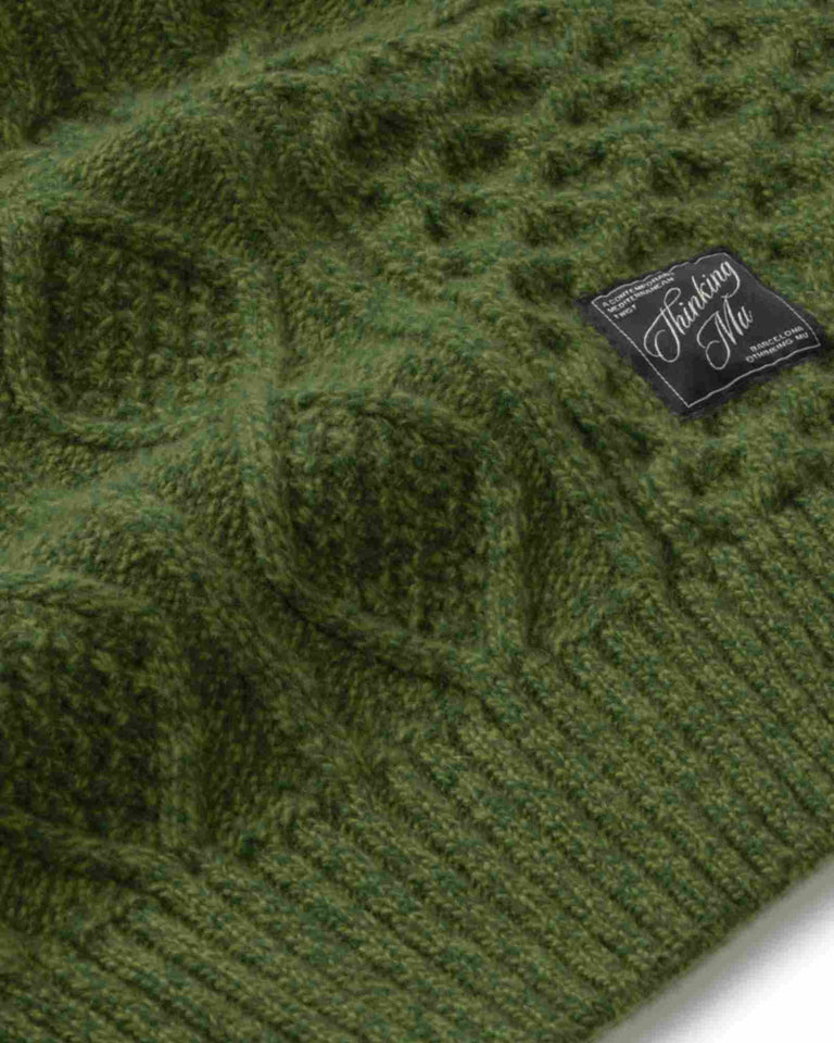 Jersey lana verde Rasta sostenible silueta - 2