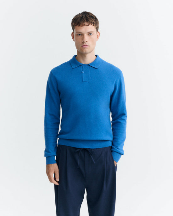 Jersey lana merino azul Jesse sostenible - 2