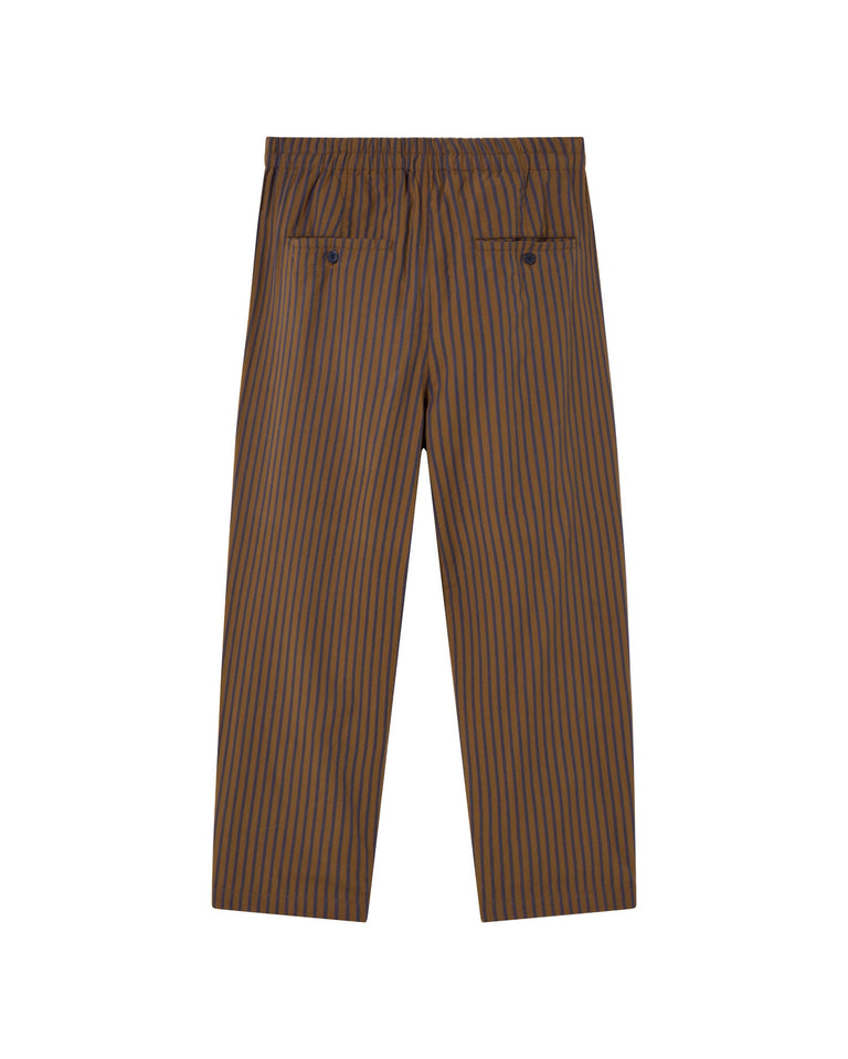 Pantalón rayas marrón Luc sostenible-silueta-2