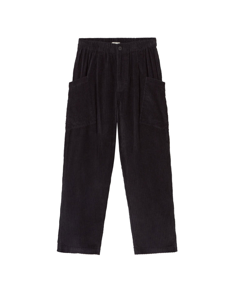 Pantalón relaxed cargo pana azul Max sostenible silueta - 1