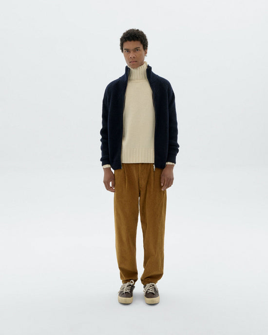 Pantalón relaxed pinza pana amarillo Wotan sostenible - 2