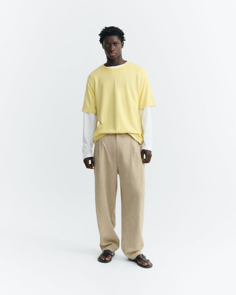 Pantalón carrot crudo hemp Sigurd sostenible - 1