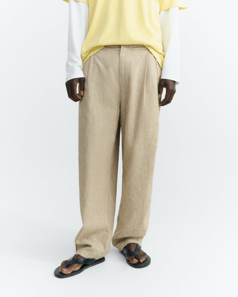 Pantalón carrot crudo hemp Sigurd sostenible - 2