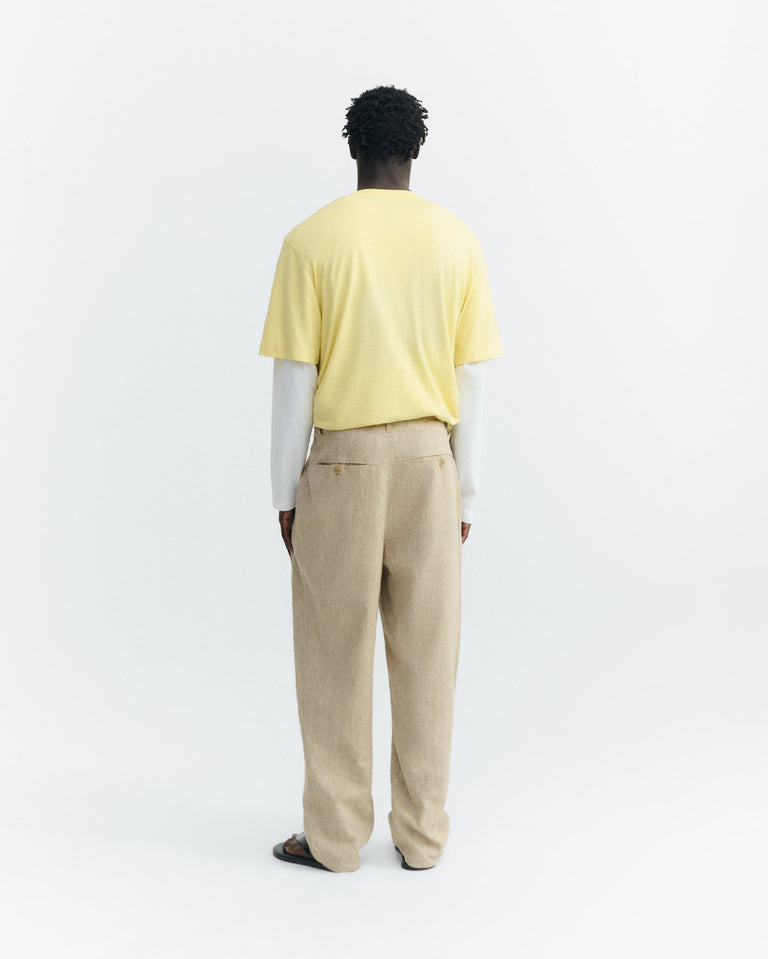 Pantalón carrot crudo hemp Sigurd sostenible - 4