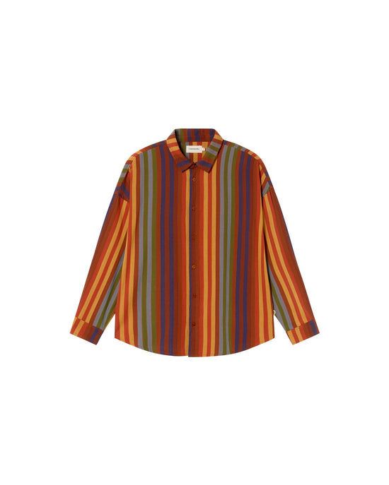 Camisa multicolor rayas Haru sostenible - silueta 2