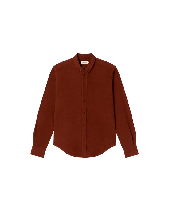 Camisa marrón micropana Ant sostenible - silueta 1