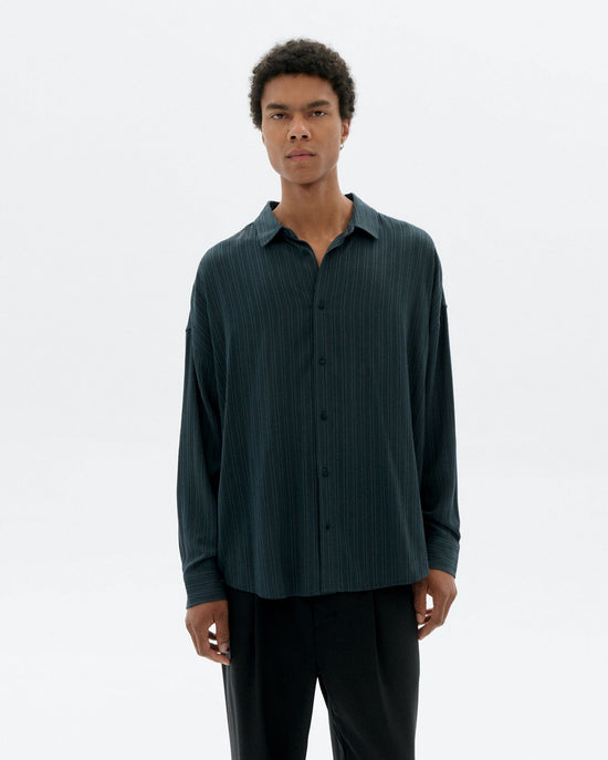 Camisa rayas verde Ecovero Haru sostenible - 1