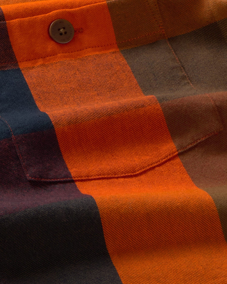 Camisa naranja cuadros Theo sostenible silueta - 2