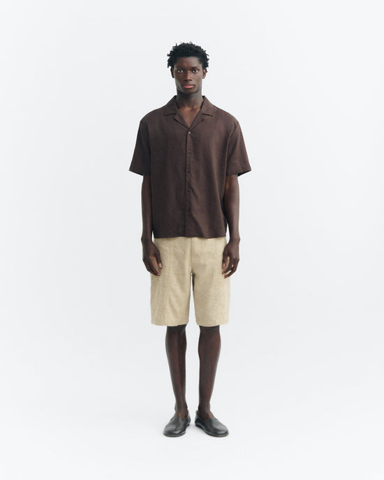 Camisa marrón hemp Junior sostenible - 1