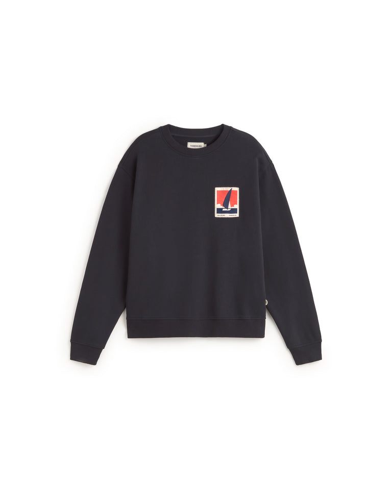 Sudadera patched optimist Leon sostenible silueta - 1
