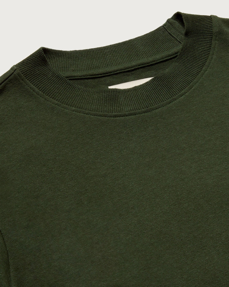 Camiseta gruesa verde hemp Roy sostenible-silueta-3