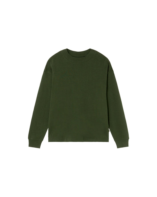 Camiseta gruesa verde hemp Doug sostenible - silueta 3