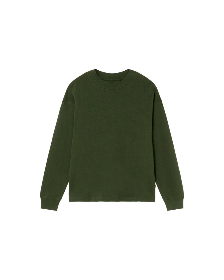 Camiseta gruesa verde hemp Doug sostenible - silueta 3