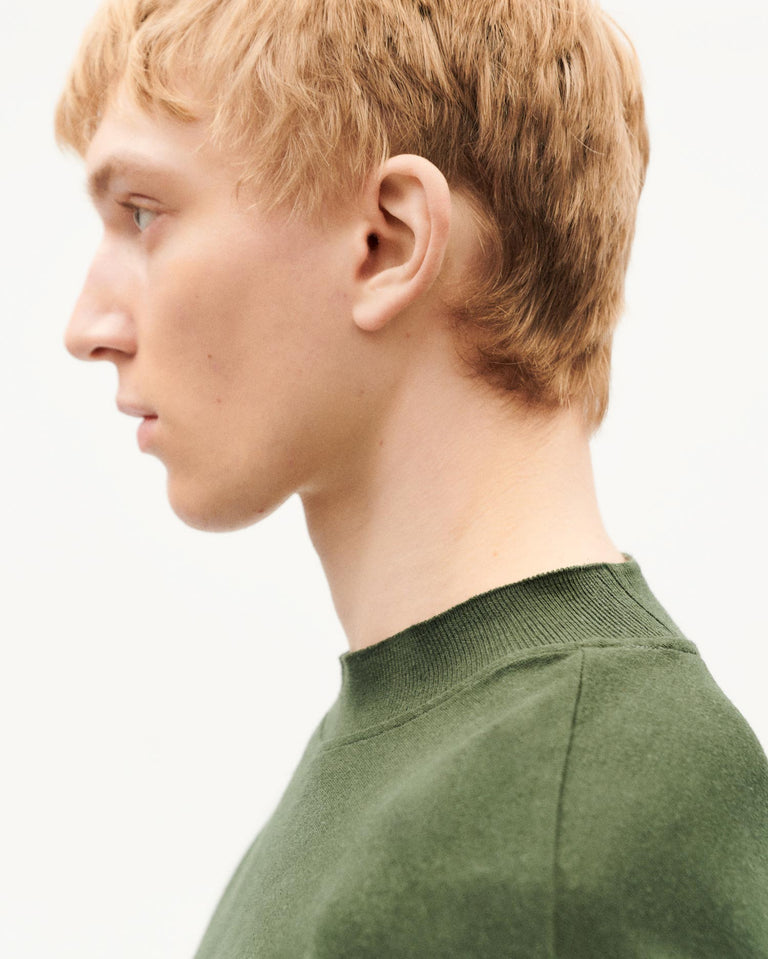 Camiseta gruesa verde hemp Doug sostenible-4