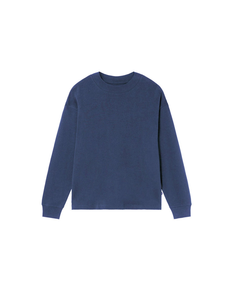 Camiseta gruesa azul hemp Doug sostenible - silueta 3