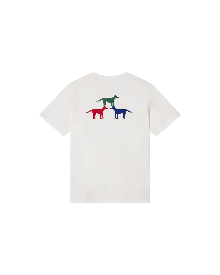 Camiseta blanca perritos Zach sostenible - silueta 2