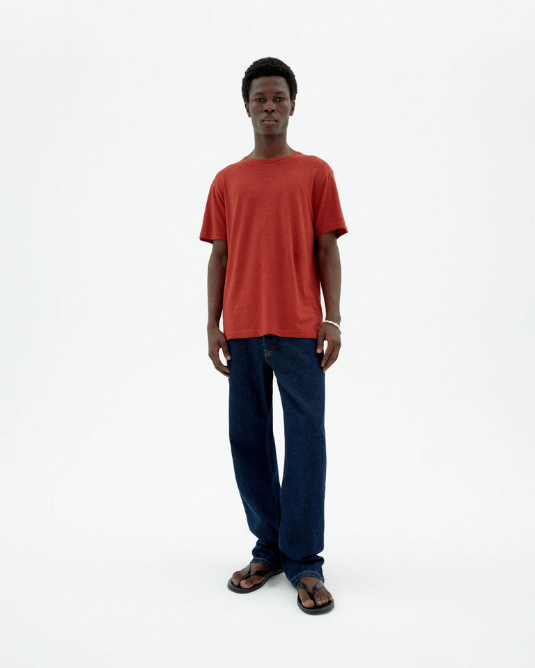 Camiseta roja hemp sostenible-2