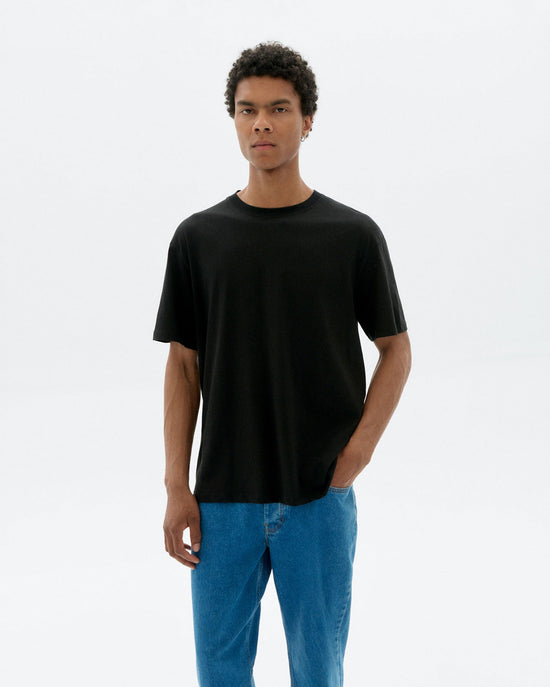 Camiseta básica negra Aaron sostenible - 1