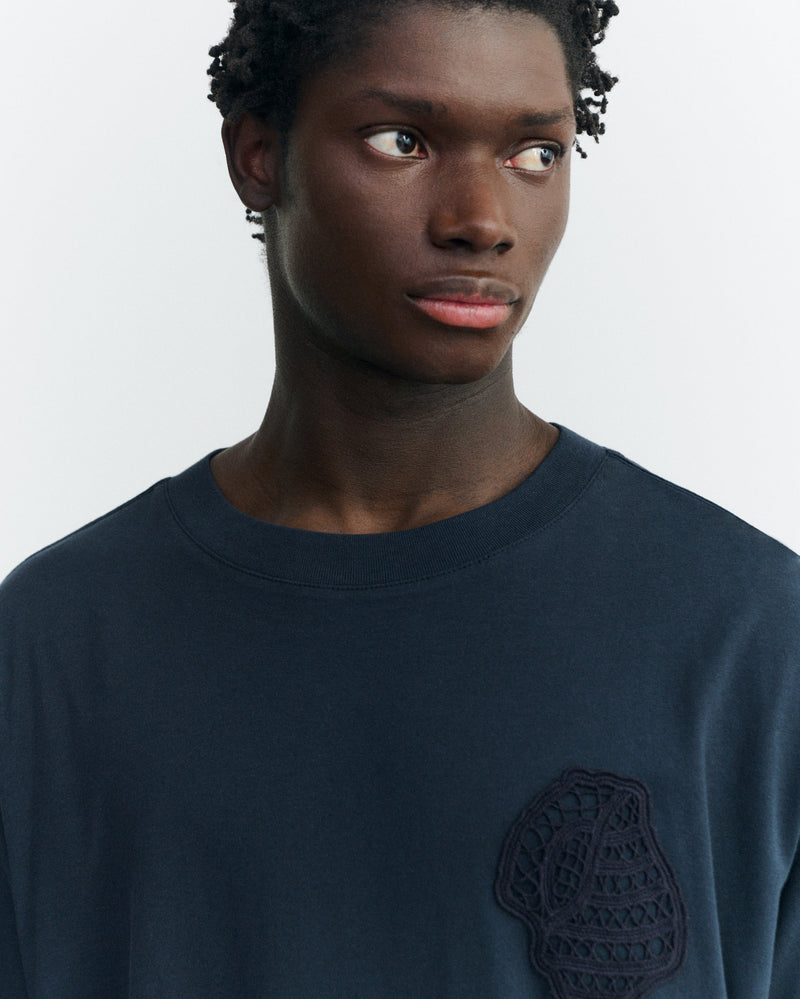 Camiseta oversize navy shell Eric sostenible - 3