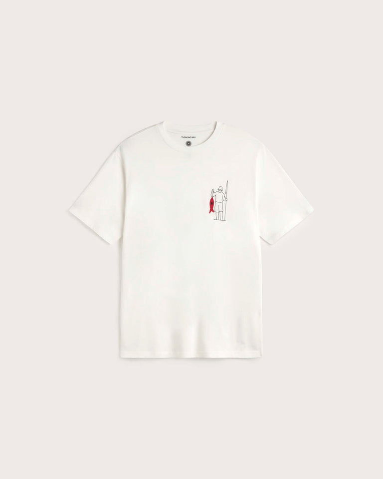 Camiseta bordada fisherman Zach sostenible silueta - 1