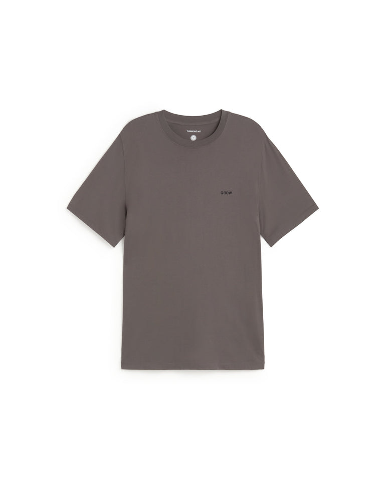Camiseta gris grow Aaron sostenible silueta - 1
