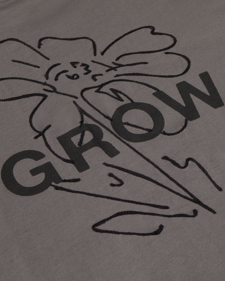 Camiseta gris grow Aaron sostenible silueta - 4