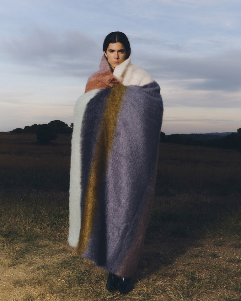 Manta multicolor azul Matisse Ezcaray - Edit