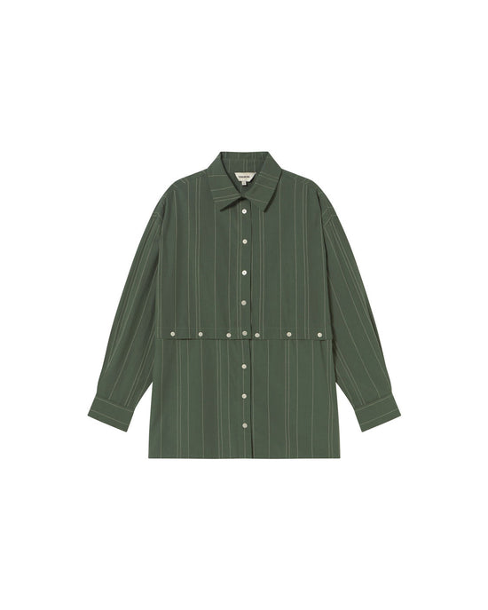 Blusa verde desmontable Nataly sostenible silueta - 1