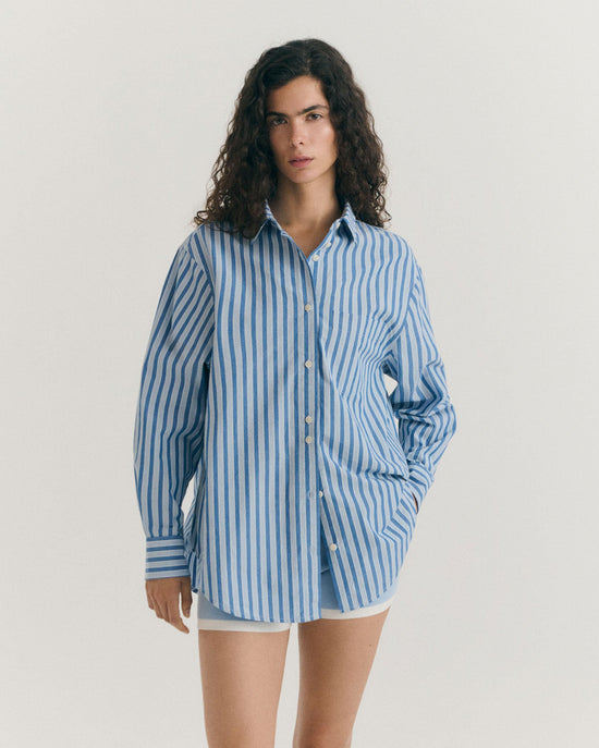 Oversize blue striped shirt Odelia