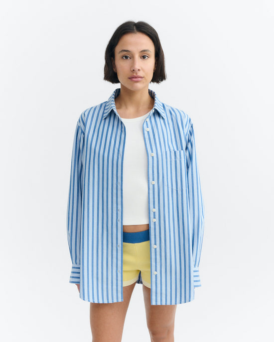 Camisa oversize rayas azul Odelia sostenible - 2