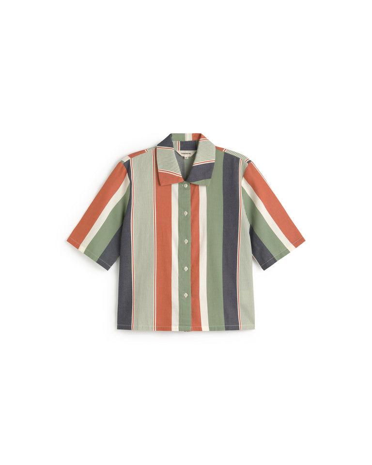 Blusa estampada rayas multicolor Ane sostenible silueta - 1
