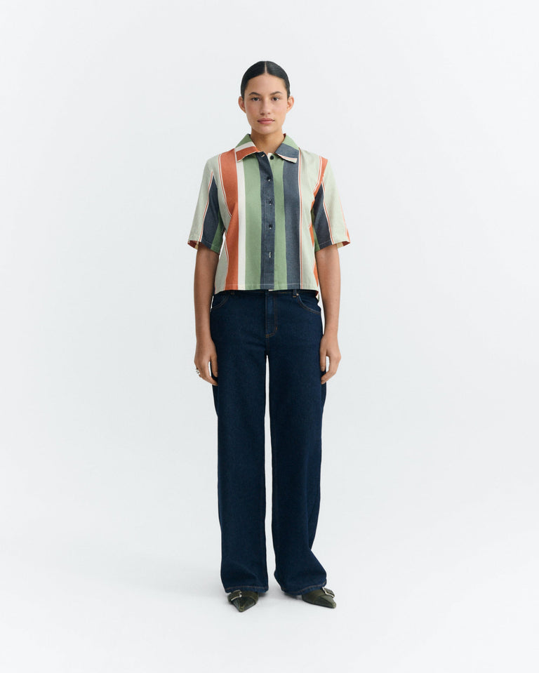 Blusa estampada rayas multicolor Ane sostenible - 1