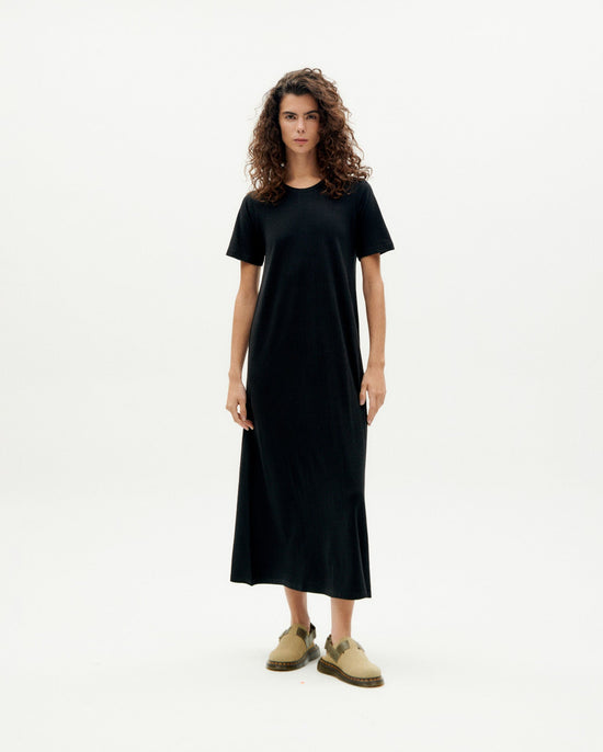 Vestido negro hemp Oueme sostenible -1