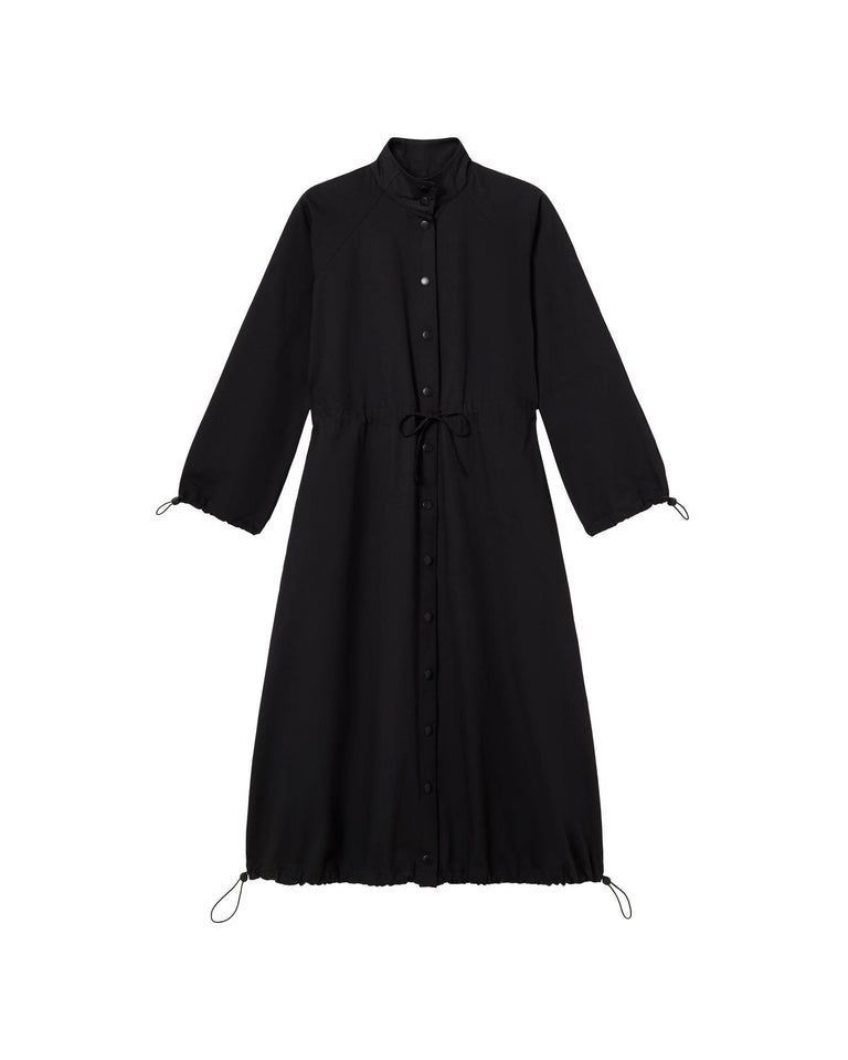 Gabardina negro Kusama sostenible - silueta 1