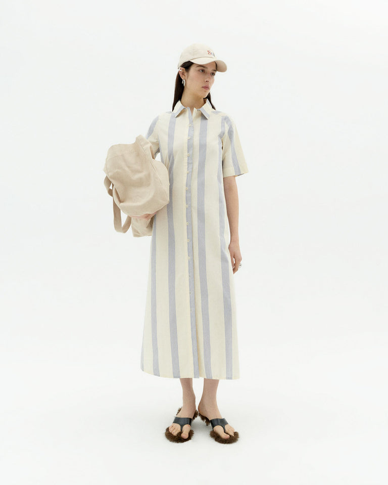 Vestido rayas azules Gianna sostenible-1