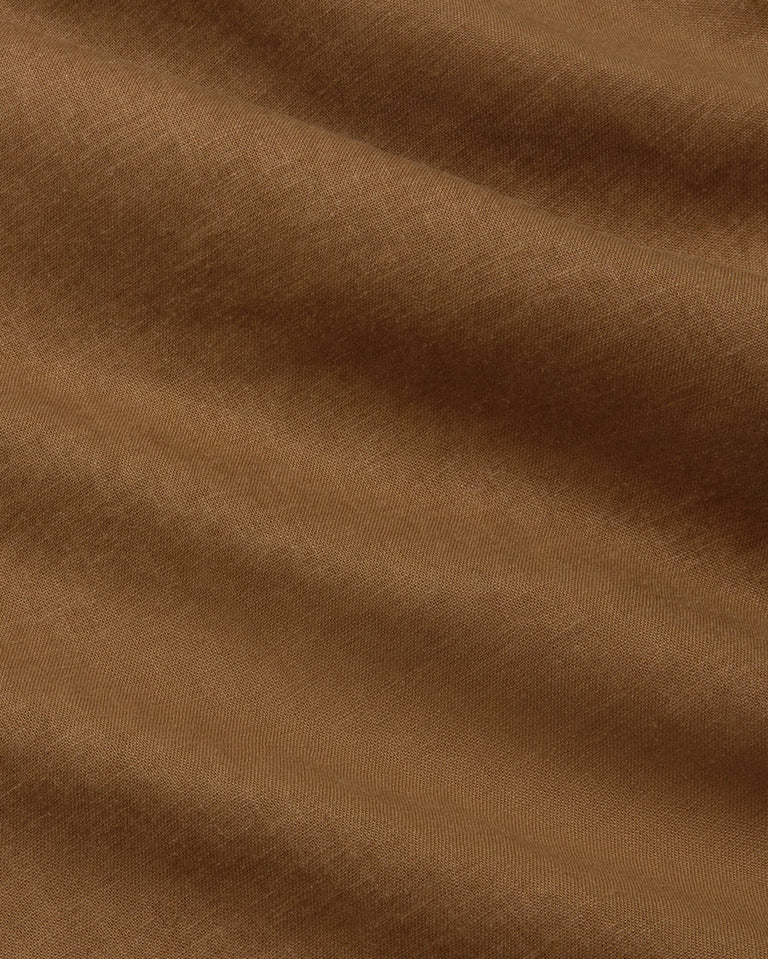 Vestido marrón hemp Laura sostenible - silueta 1